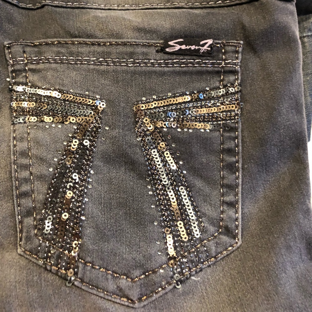 SOLD Seven 7 black faded bootcut jeans